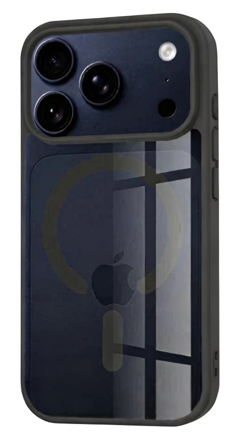 Techsuit iPhone 17 Pro MagSafe Pro Θήκη με Πλαίσιο Σιλικόνης Διάφανη - Black