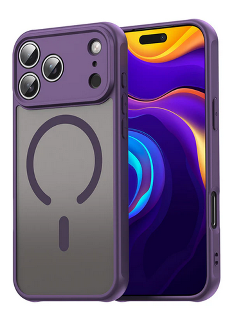 Techsuit iPhone 17 Pro MagSafe HaloFrost II Θήκη Σκληρή Φιμέ - Purple