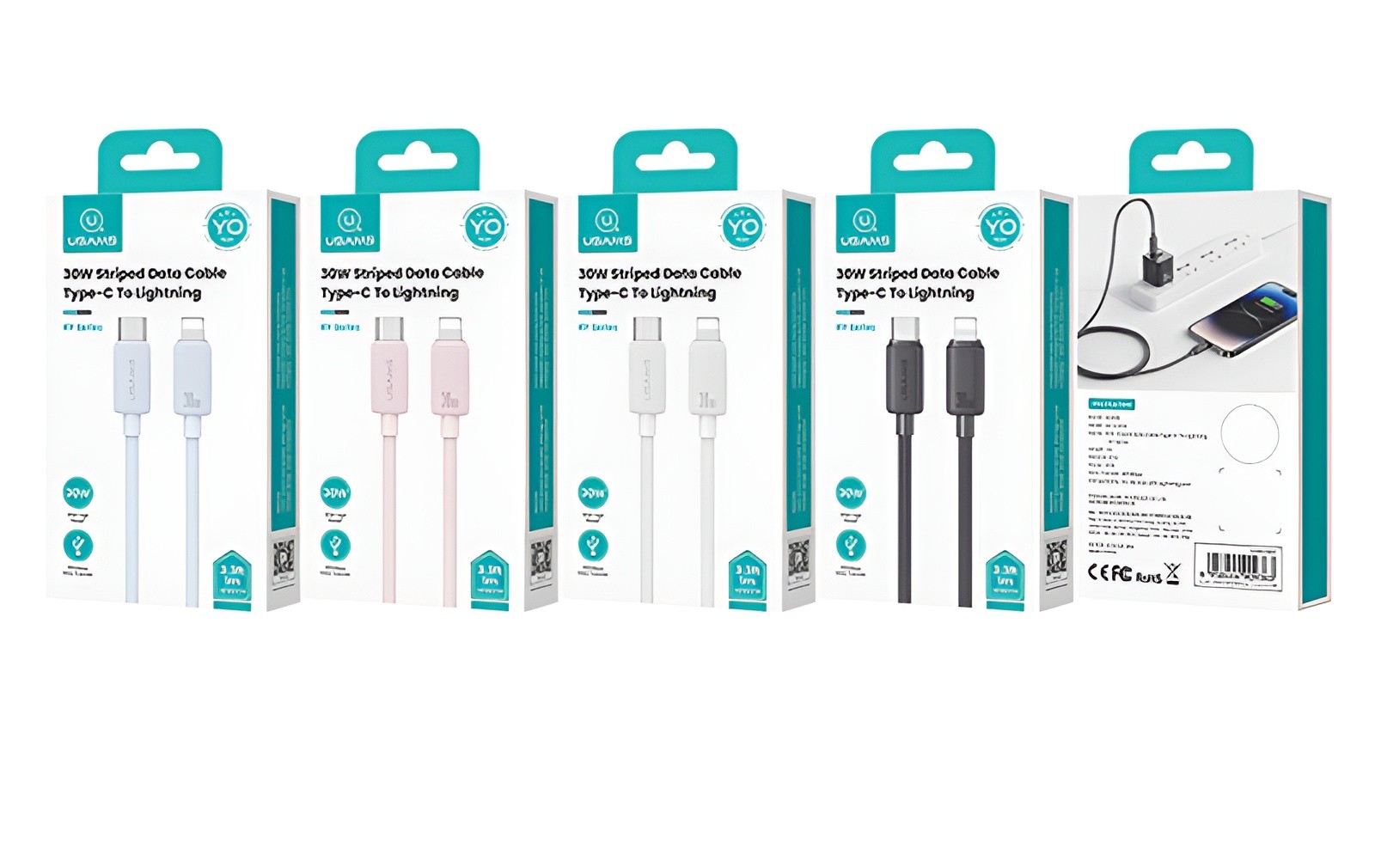 USAMS USB-C to Lightning 30W 480Mbps 1m Λευκό (US-SJ692)