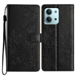 Tel1 Xiaomi Redmi 15C 4G / 5G / Poco C85 Butterflies Flowers Θήκη Βιβλίο - Black