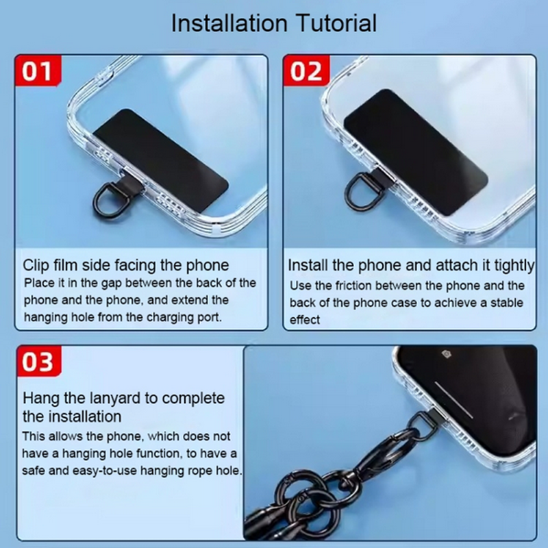Δακτύλιος για Λουράκι Metal Mobile Phone Lanyard Fixing Gasket Black