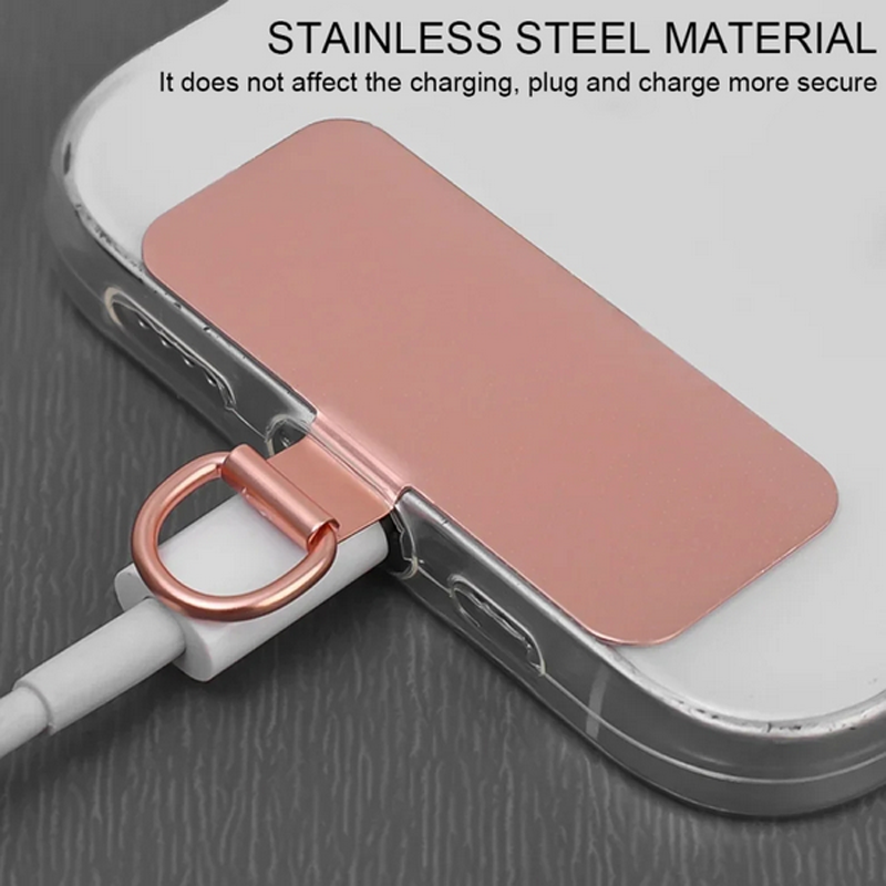 Δακτύλιος για Λουράκι Metal Mobile Phone Lanyard Fixing Gasket Rose Gold
