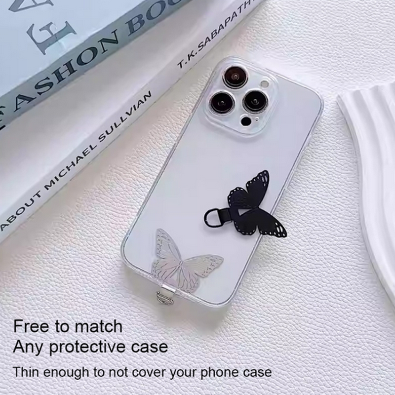 Δακτύλιος για Λουράκι Butterfly Metal Mobile Phone Lanyard Fixing Gasket Black