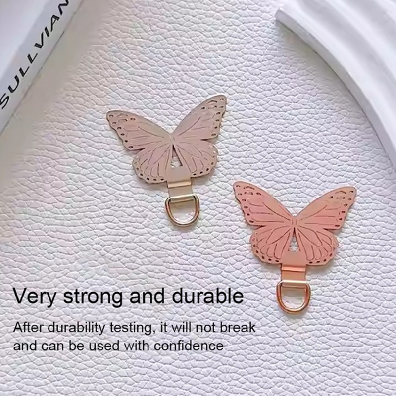 Δακτύλιος για Λουράκι Butterfly Metal Mobile Phone Lanyard Fixing Gasket Black