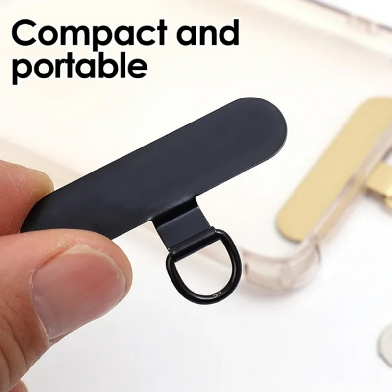 Δακτύλιος για Λουράκι Oval Metal Mobile Phone Lanyard Fixing Gasket Black