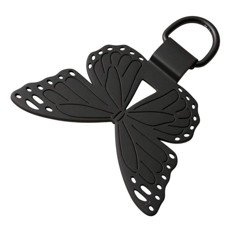 Δακτύλιος για Λουράκι Butterfly Metal Mobile Phone Lanyard Fixing Gasket Black