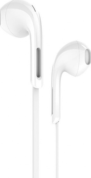 Hoco DM6 In-Ear HandsFree Stereo με Βύσμα 3.5mm Λευκό