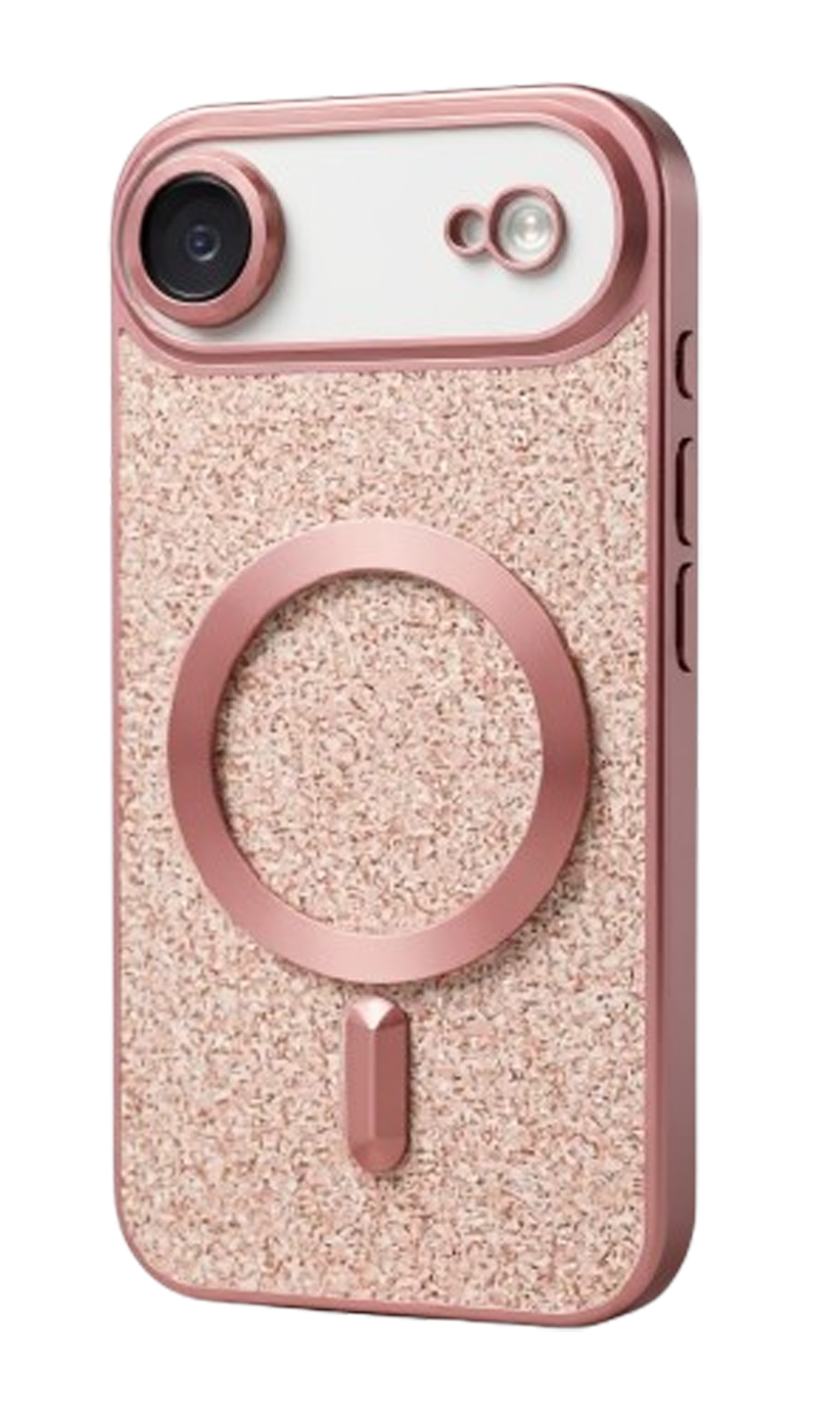 Techsuit iPhone 17 Air Luxury Glitter Θήκη Σιλικόνης Διάφανη - Rose Gold