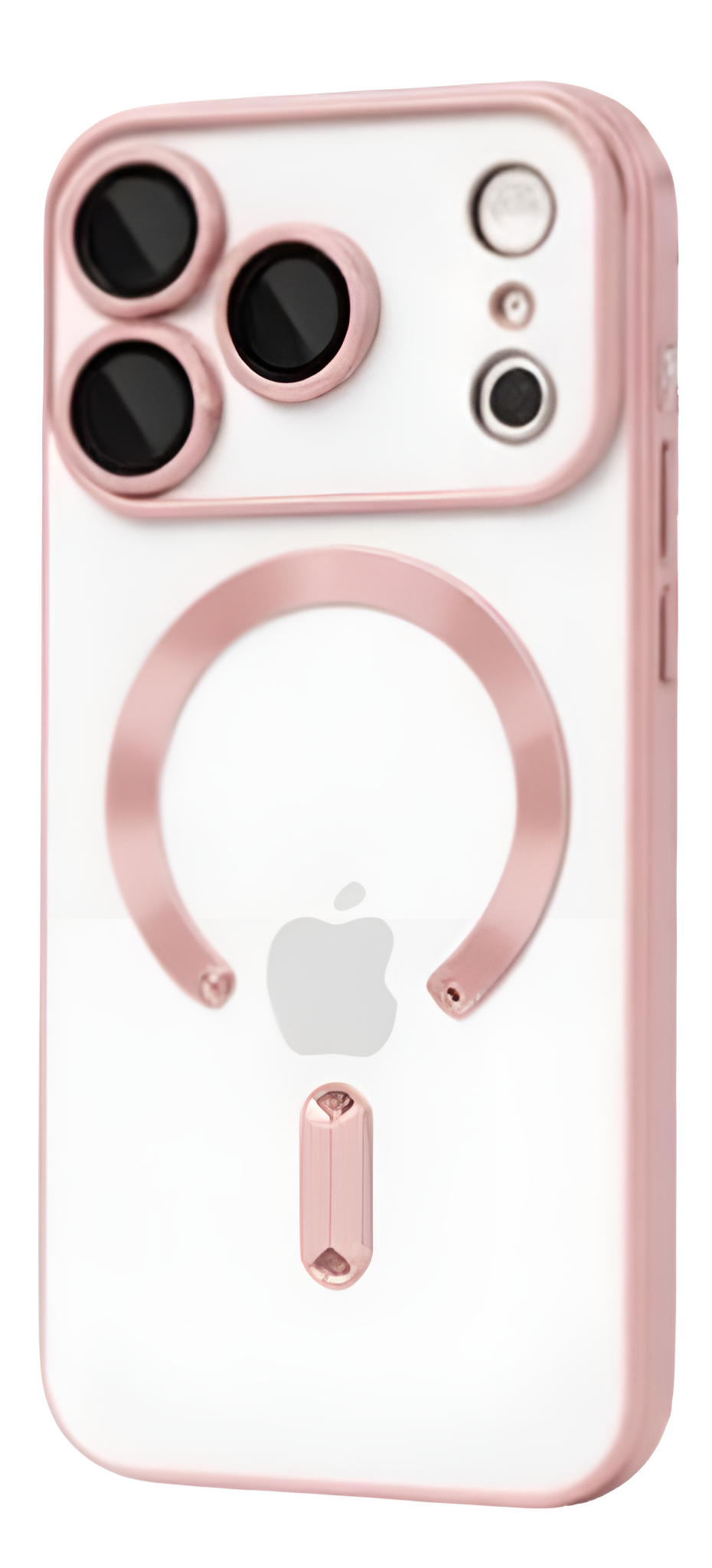 Techsuit iPhone 17 Pro Max MagSafe Luxury Crystal Θήκη με Πλαίσιο Σιλικόνης Διάφανη - Pink