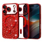 Techsuit iPhone 17 Pro MagSafe Luxury Glitter Θήκη Σιλικόνης Διάφανη - Red