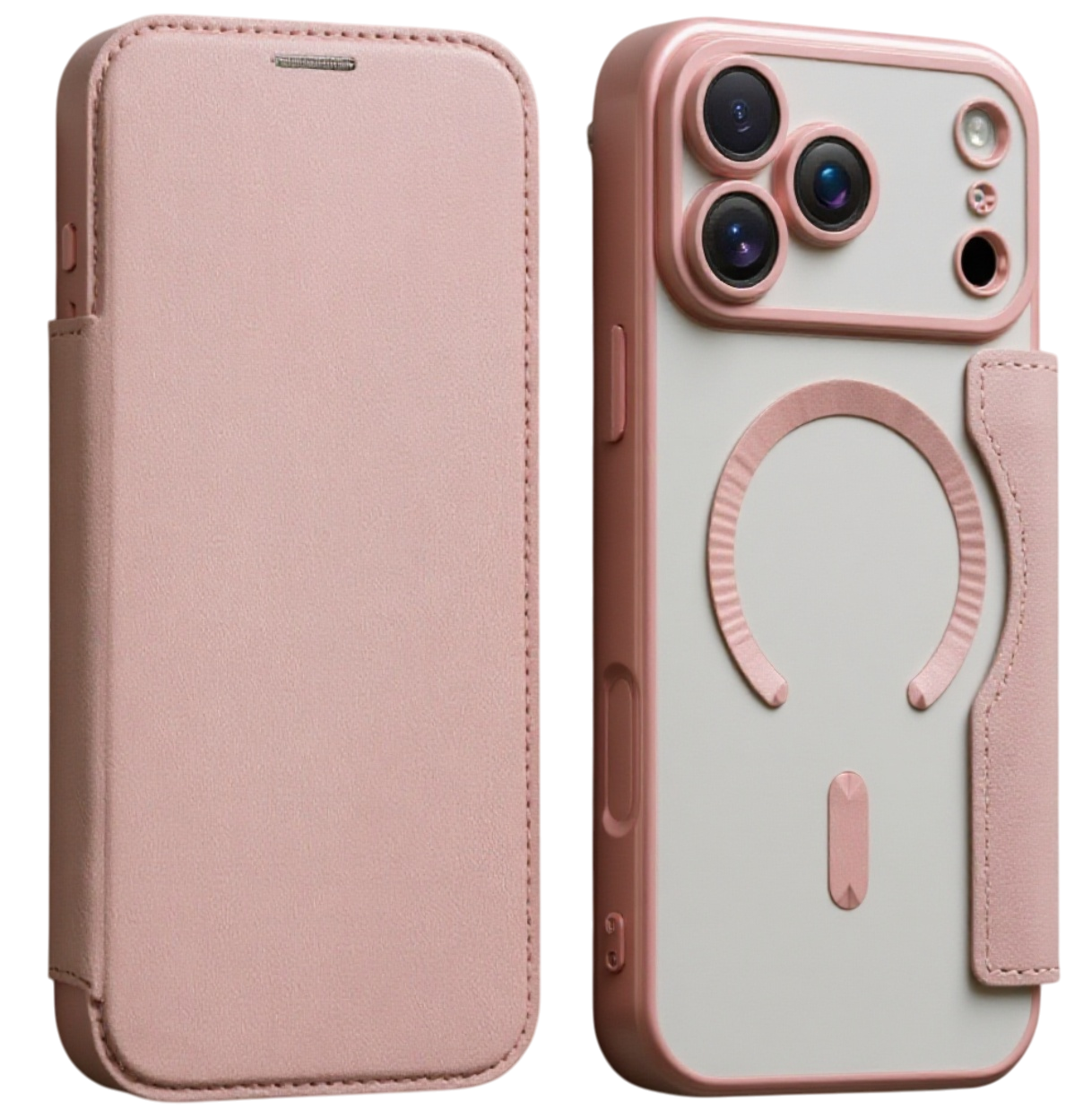 Techsuit iPhone 17 Pro Max SmartMag Θήκη Βιβλίο - Pink