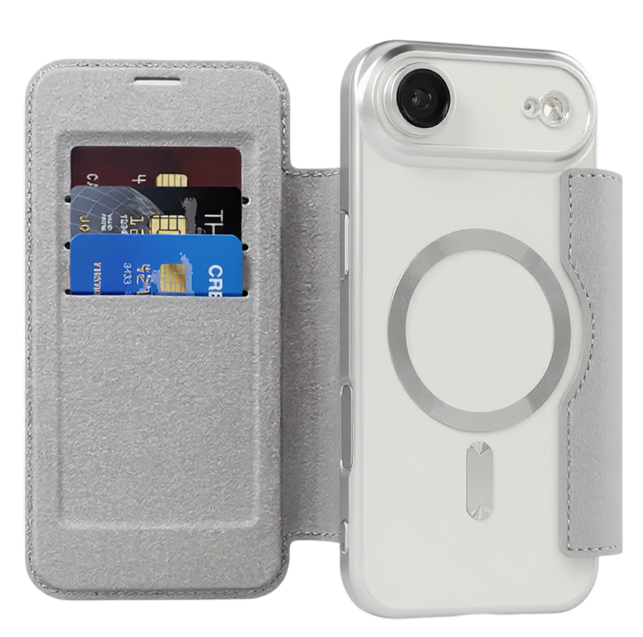 Techsuit iPhone 17 Air SmartMag Θήκη Βιβλίο - Grey