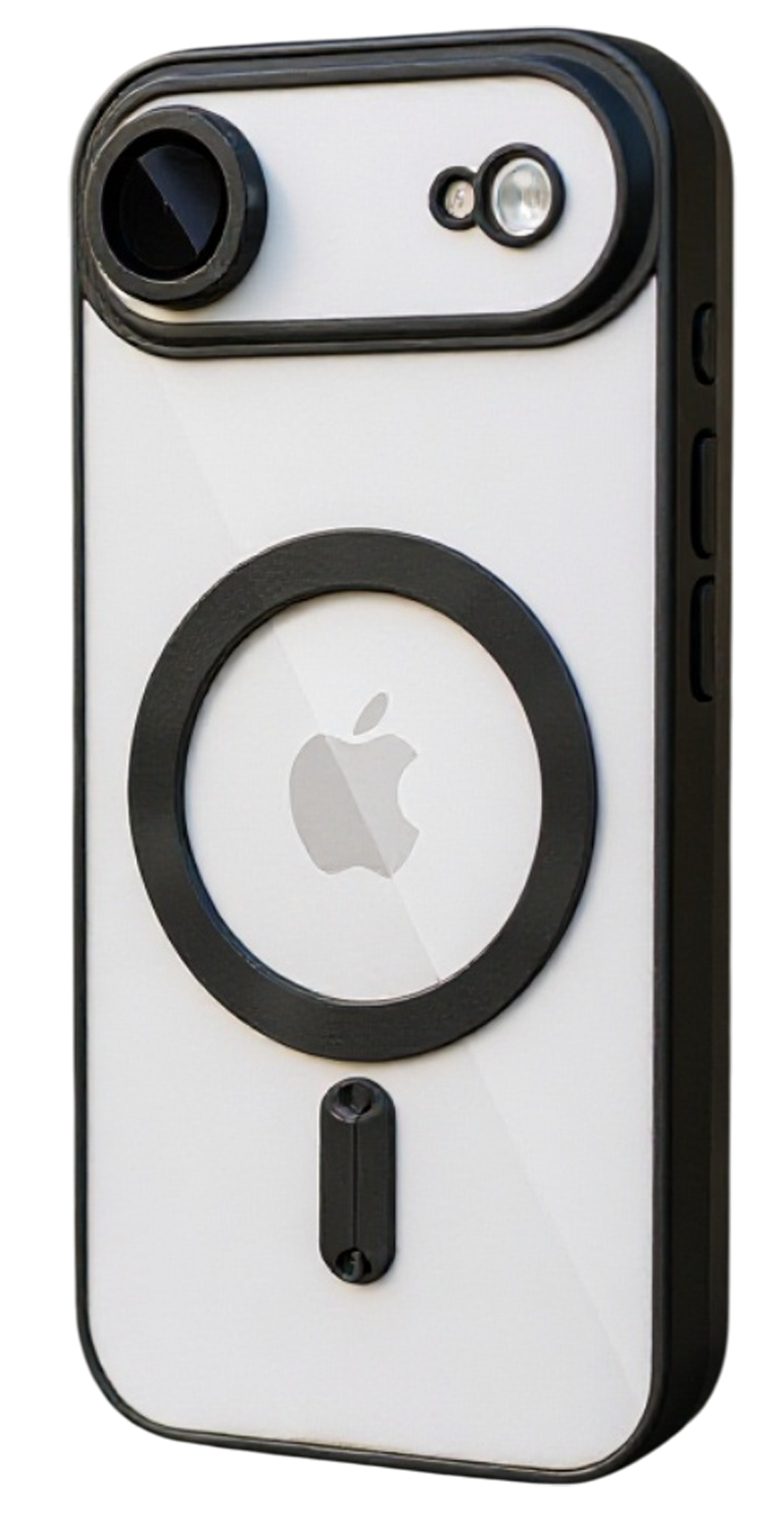 Techsuit iPhone 17 Air MagSafe Luxury Crystal Θήκη με Πλαίσιο Σιλικόνης Διάφανη - Black