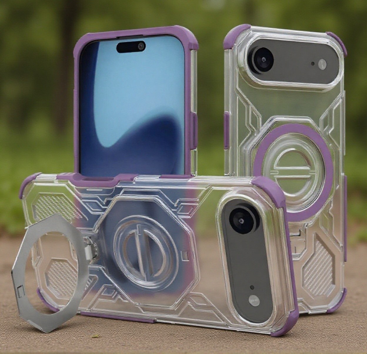 Techsuit iPhone 17 Air Carbon Shield Pro Θήκη Σκληρή Διάφανη - Purple