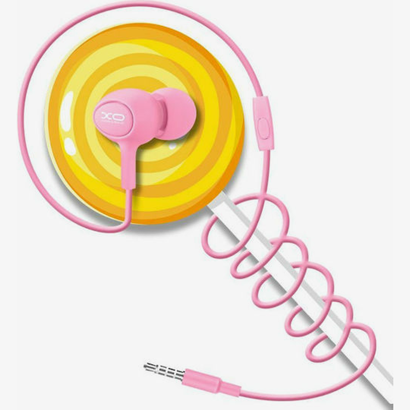XO-S6 Candy Series In-ear Handsfree με Βύσμα 3.5mm Ροζ