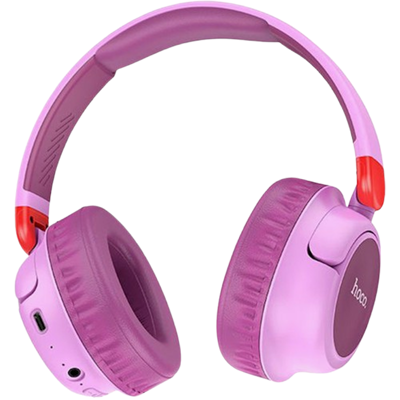 Hoco W34 Adventure On-Ear Ασύρματα / Ενσύρματα Ακουστικά με Ραδιόφωνο έως 25 ώρες Μωβ