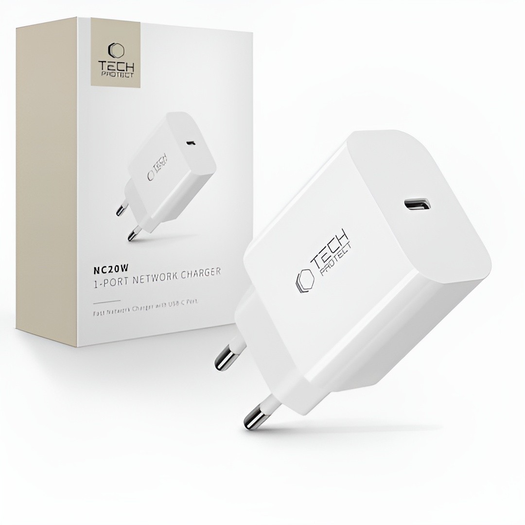 Tech-Protect Φορτιστής χωρίς Καλώδιο με Θύρα USB-C PD20W 3A Λευκός