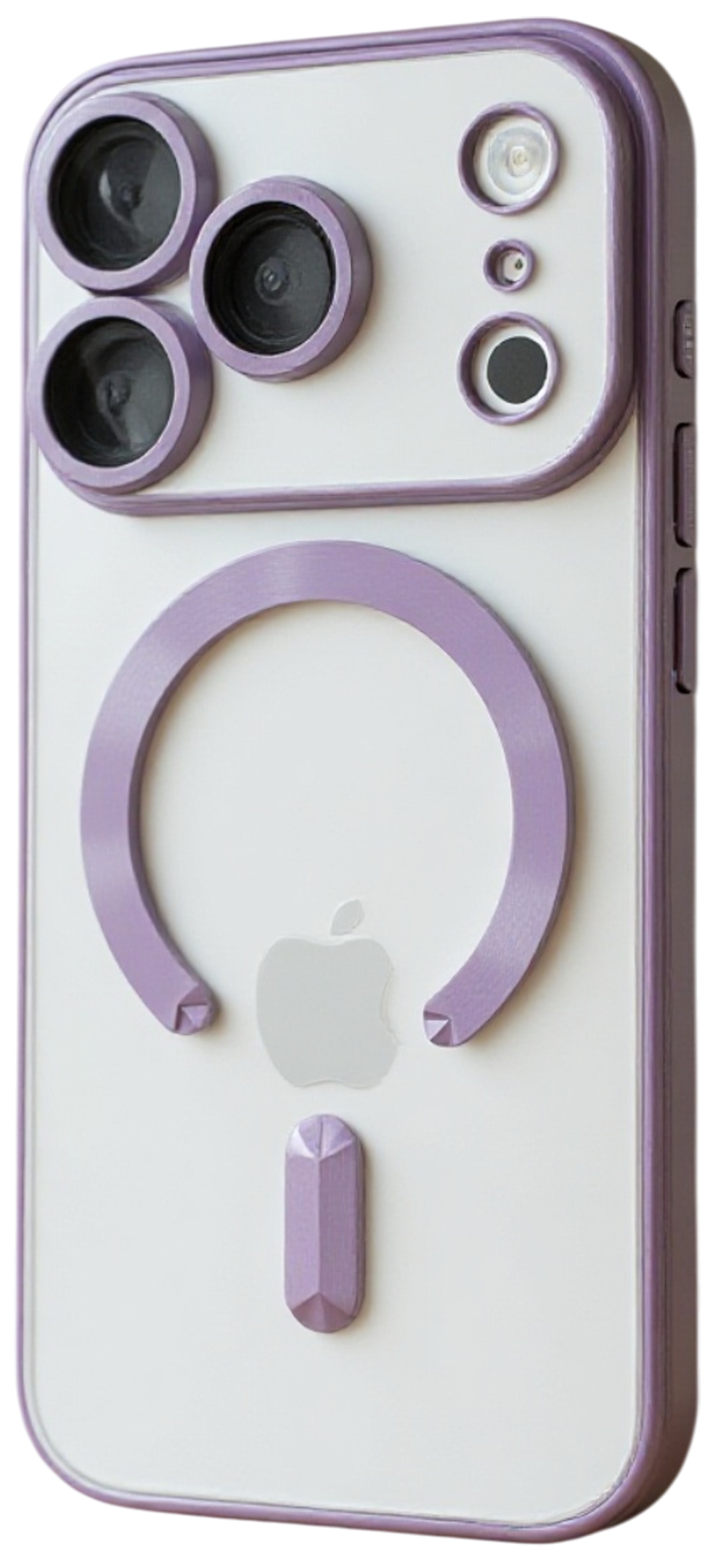 Techsuit iPhone 17 Pro MagSafe Luxury Crystal Θήκη με Πλαίσιο Σιλικόνης Διάφανη - Purple