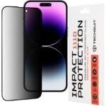 iPhone 15 Pro Προστασία Οθόνης Φιμέ Techsuit 111D Privacy Full Face Tempered Glass