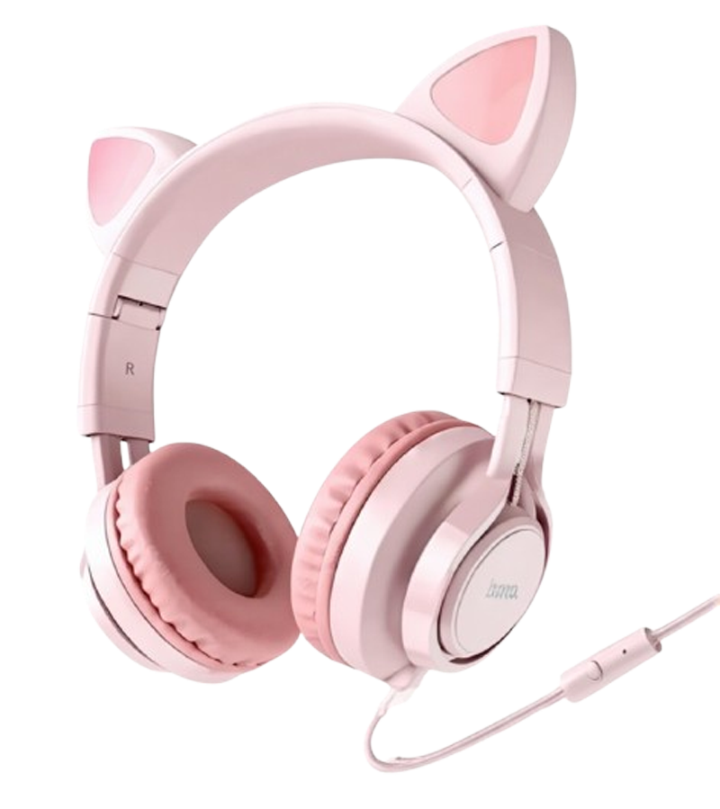 Hoco W36 On-Ear Ενσύρματα Ακουστικά με Βύσμα 3.5mm και Μικρόφωνο Ροζ