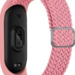 Λουράκι Xiaomi Mi Band 5 / 6 / 7 Universal Nylon Elasticity Weave Replacement Strap Watchband, Pink
