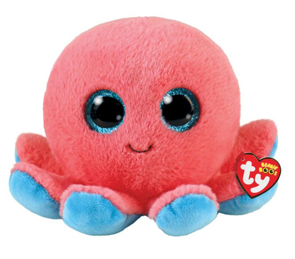 TY Beanie Boos Sheldon Χνουδωτό Χταπόδι Ροζ 15εκ.