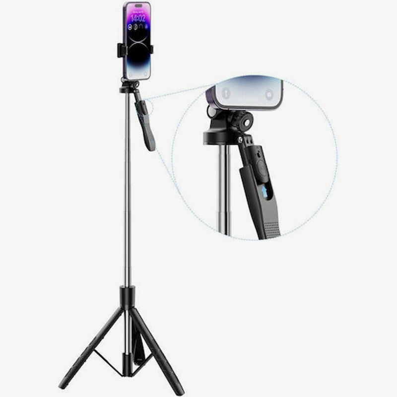 XO-SS15 Selfie stick με Bluetooth Μαύρο