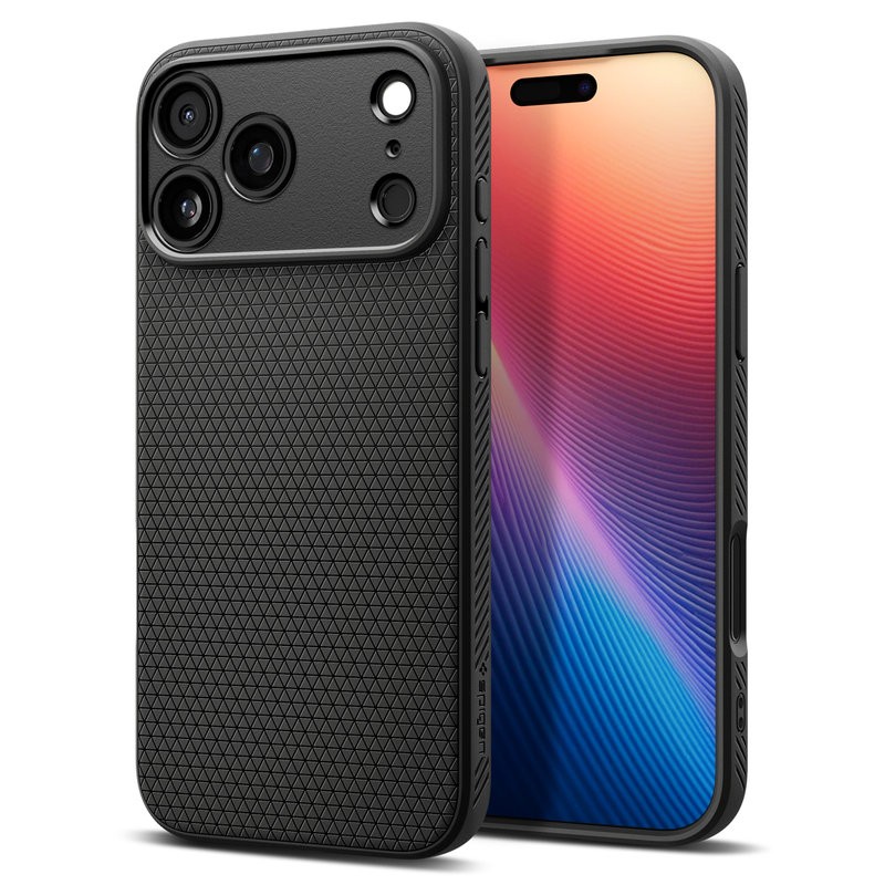 Spigen iPhone 17 Pro Max Liquid Air Θήκη Σιλικόνης - Black