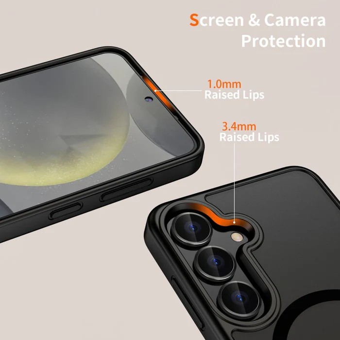 TECH-PROTECT Samsung Galaxy A56 5G Magsafe Magmat Θήκη Με Πλαίσιο Σιλικόνης Φιμέ - Matte Black