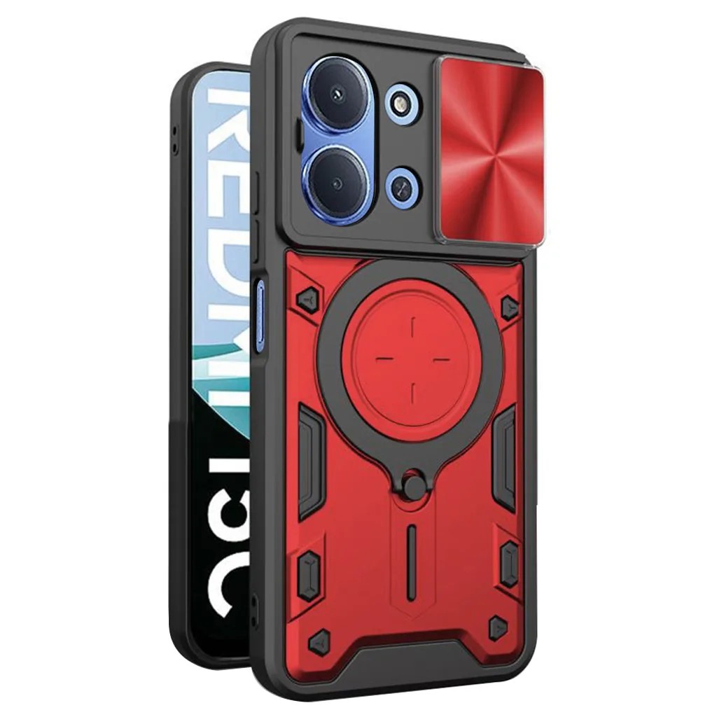 Techsuit Xiaomi Redmi 15C 4G / Poco C85 MagSafe CamGuard Pro Θήκη Σκληρή - Red