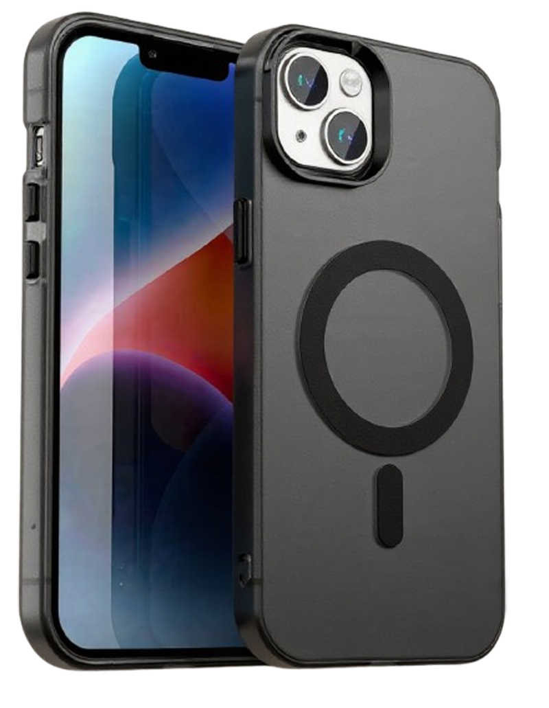 Techsuit iPhone 13 CandyCase MagSafe Θήκη με Πλαίσιο Σιλικόνης Φιμέ - Black