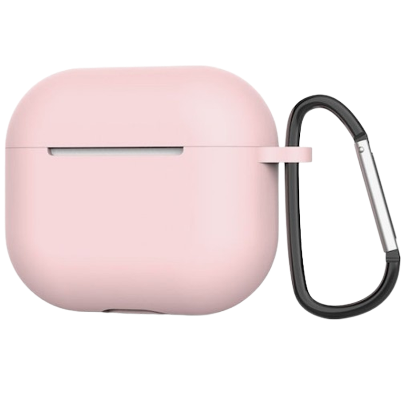 AirPods 4 Θήκη Σιλικόνης με Γάντζο Techsuit Smooth Ultrathin Protective Silicone Case with Hook Pink