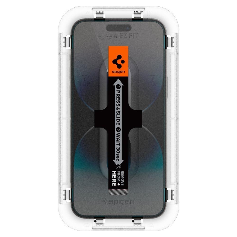 iPhone 14 Pro Max Spigen (x2.Pack) GLAS.tR EZ FIT Premium Tempered Glass Screen Protector (Sensor Protection) HD AGL05202