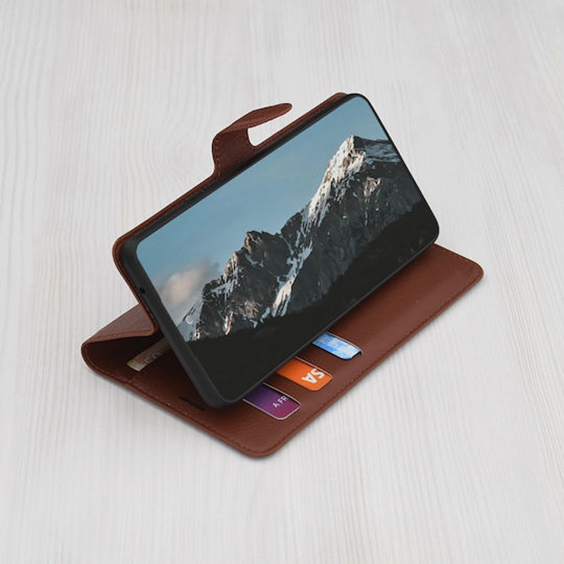 Techsuit Samsung Galaxy A56 5G Leather Folio Θήκη Βιβλίο - Brown