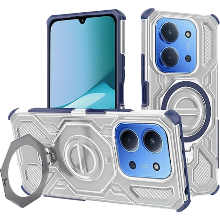 Techsuit Xiaomi Redmi 15C 4G / 5G / Poco C85 Carbon Shield Pro Θήκη Σκληρή Διάφανη - Blue