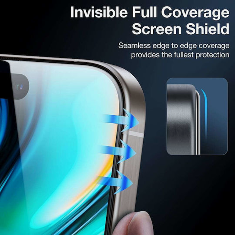 iPhone 17 Pro Max / 16 Pro Max Προστασία Οθόνης Φιμέ Torras Privacy Full Face Tempered Glass