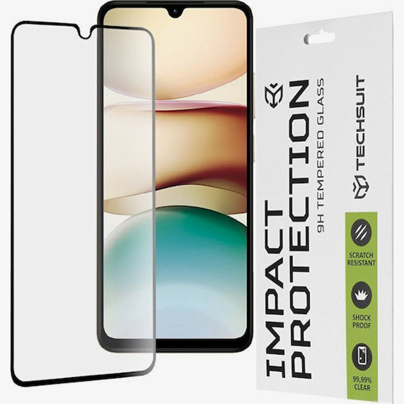 Xiaomi Redmi A5 4G / Poco C71 Προστασία Οθόνης με Μαύρο Περίγραμμα Techsuit 111D Full Glue Tempered Glass