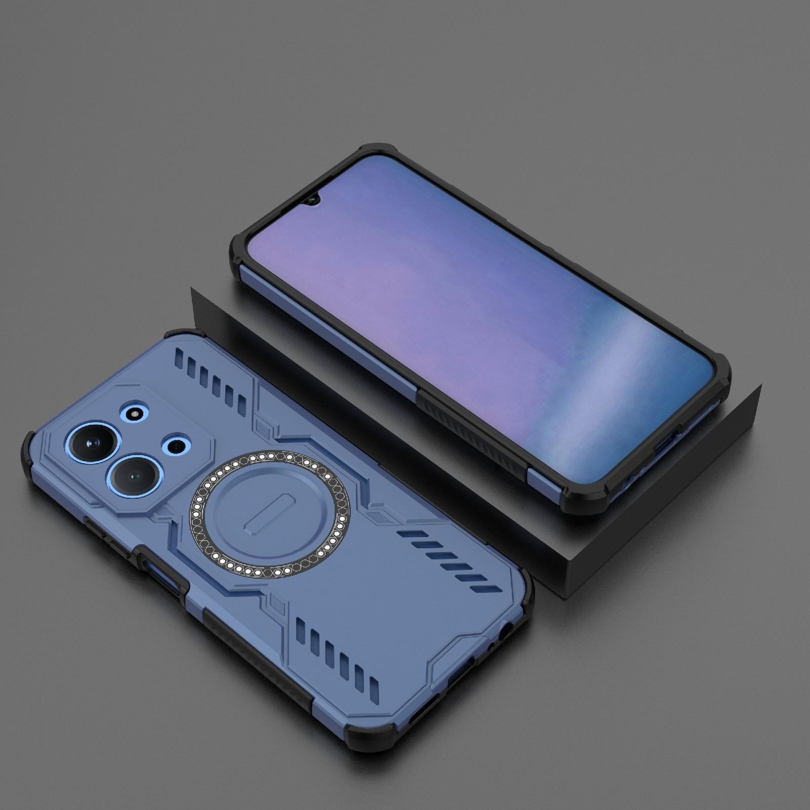 Butterfly Armor Xiaomi Redmi 15C 4G / Poco C85 MagSafe Shockproof Θήκη Σκληρή - Blue