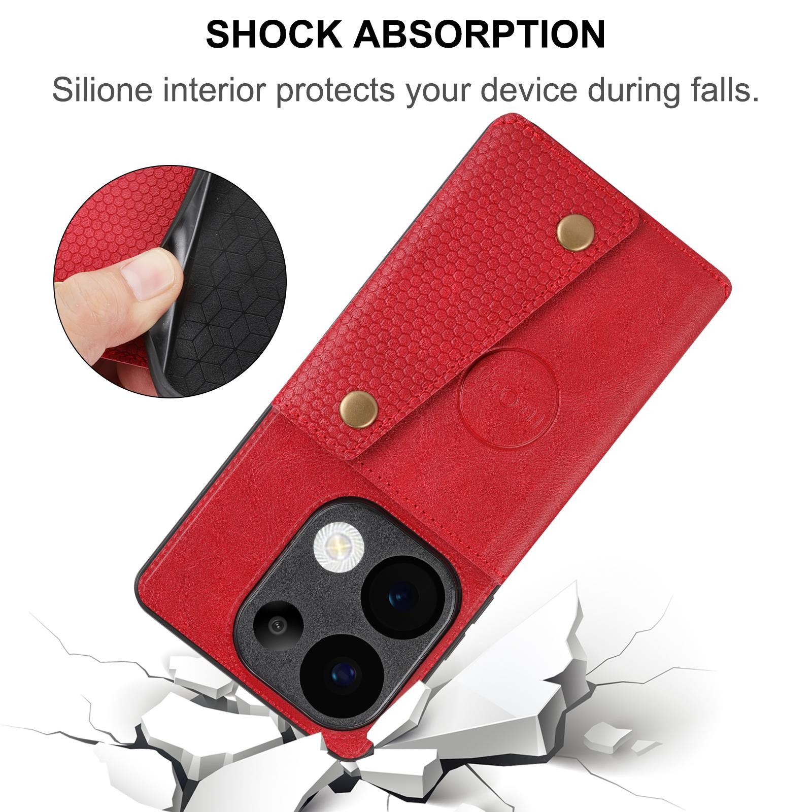 ENKAY Xiaomi Redmi 15C 4G / Poco C85 Double Buckle Card Slots Magnetic Θήκη Σιλικόνης - Grey