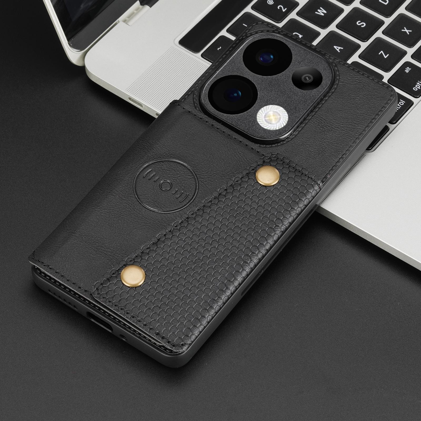 ENKAY Xiaomi Redmi 15C 4G / Poco C85 Double Buckle Card Slots Magnetic Θήκη Σιλικόνης - Black
