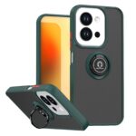 ENKAY Xiaomi Redmi 15C 4G / 5G / Poco C85 Q Shadow 1 Series with Ring Θήκη Σκληρή Φιμέ - Dark Green