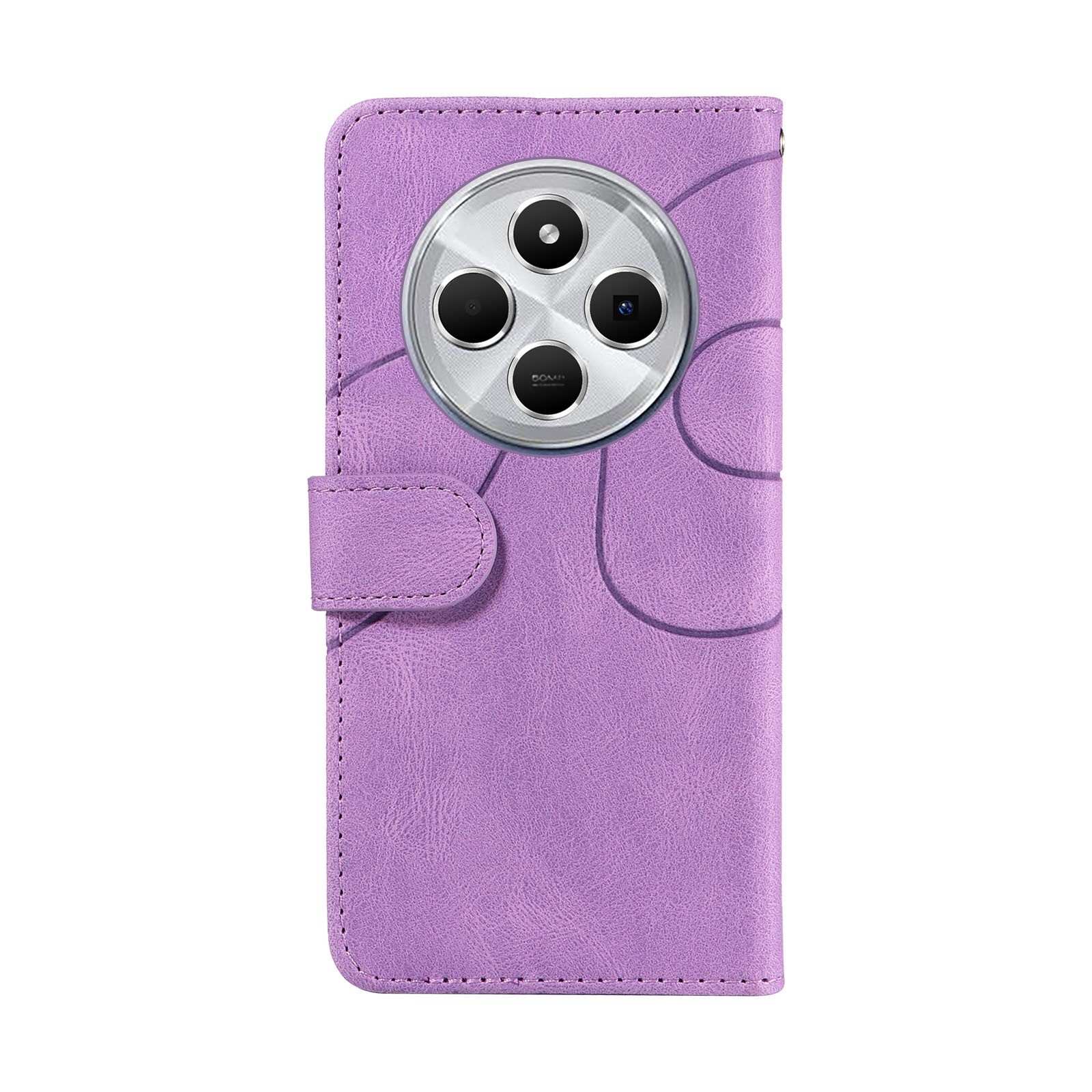 ENKAY Xiaomi Redmi 14C 4G / Poco C75 Dual-color Splicing Flip Θήκη Βιβλίο - Purple