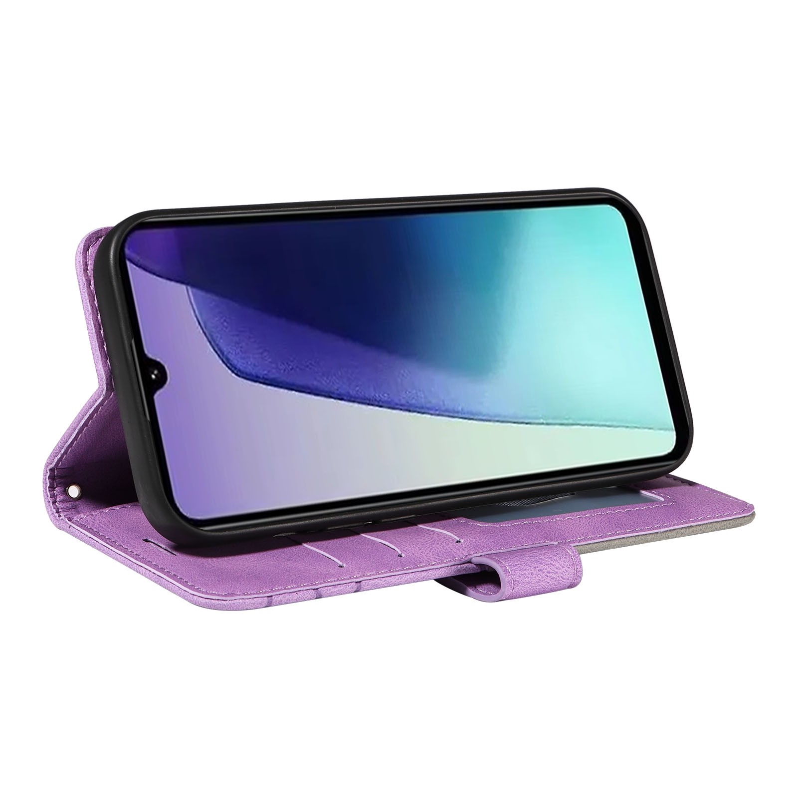 ENKAY Xiaomi Redmi 14C 4G / Poco C75 Dual-color Splicing Flip Θήκη Βιβλίο - Purple
