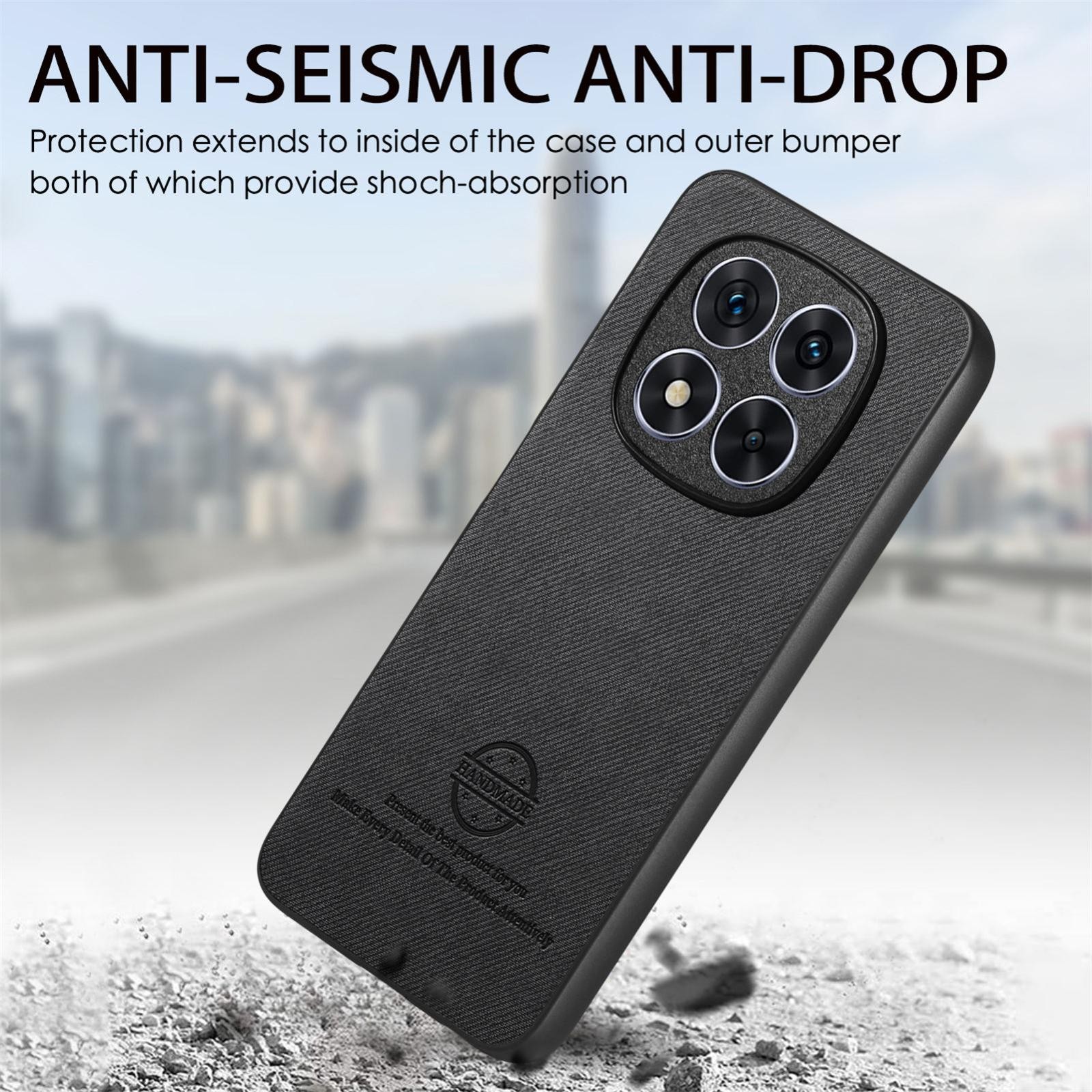 Fabric Xiaomi Redmi 14C 4G / Poco C75 Twill Θήκη Σιλικόνης - Black