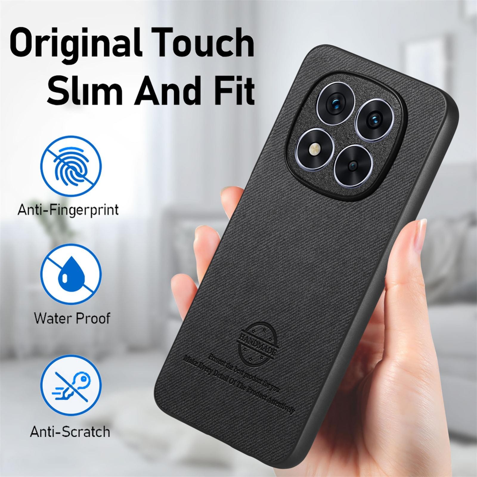 Fabric Xiaomi Redmi 14C 4G / Poco C75 Twill Θήκη Σιλικόνης - Black