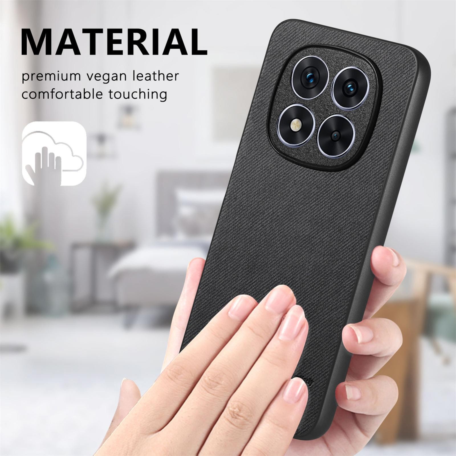 Fabric Xiaomi Redmi 14C 4G / Poco C75 Twill Θήκη Σιλικόνης - Black
