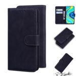ENKAY Xiaomi Redmi Note 9S / Note 9 Pro / Note 9 Pro Max Skin Feel Pure Color Flip Θήκη Βιβλίο - Black