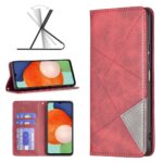 Binfen Color Samsung Galaxy A13 4G Prismatic Invisible Magnetic Θήκη Βιβλίο - Red