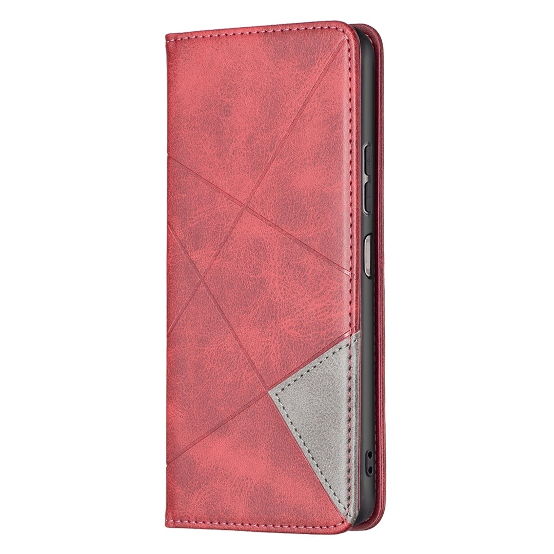 Binfen Color Samsung Galaxy A13 4G Prismatic Invisible Magnetic Θήκη Βιβλίο - Red
