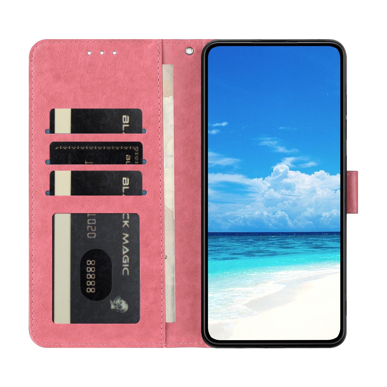 Pattern Samsung Galaxy A13 4G Butterfly Flutter Embossed Θήκη Βιβλίο - Pink